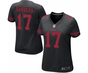 Women's San Francisco 49ers #17 Emmanuel Sanders Game Black Football Jersey