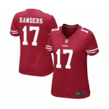 Women's San Francisco 49ers #17 Emmanuel Sanders Game Red Team Color Football Jersey