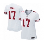 Women's San Francisco 49ers #17 Jalen Hurd Game White Football Jersey