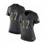 Women's San Francisco 49ers #17 Jalen Hurd Limited Black 2016 Salute to Service Football Jersey