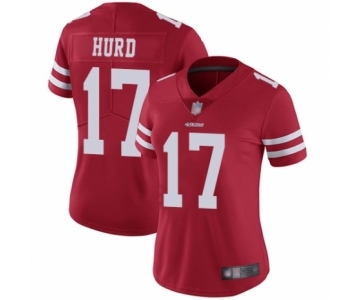 Women's San Francisco 49ers #17 Jalen Hurd Red Team Color Vapor Untouchable Limited Player Football Jersey