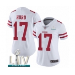 Women's San Francisco 49ers #17 Jalen Hurd White Vapor Untouchable Limited Player Super Bowl LIV Bound Football Jersey