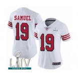 Women's San Francisco 49ers #19 Deebo Samuel Limited White Rush Vapor Untouchable Super Bowl LIV Bound Football Jersey