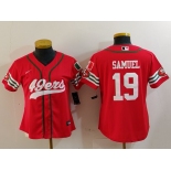 Women's San Francisco 49ers #19 Deebo Samuel Red Mexico Cool Base Stitched Baseball Jersey