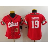 Women's San Francisco 49ers #19 Deebo Samuel Red Mexico Cool Base Stitched Baseball Jerseys