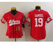 Women's San Francisco 49ers #19 Deebo Samuel Red Mexico Cool Base Stitched Baseball Jerseys