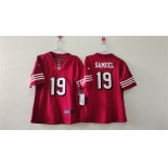 Women's San Francisco 49ers #19 Deebo Samuel Red Vapor Alternate Football Stitched Jersey