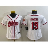 Women's San Francisco 49ers #19 Deebo Samuel White Color Rush With Patch Cool Base Stitched Baseball Jersey