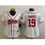 Women's San Francisco 49ers #19 Deebo Samuel White With Patch Cool Base Stitched Baseball Jersey