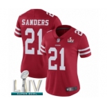 Women's San Francisco 49ers #21 Deion Sanders Red Team Color Vapor Untouchable Limited Player Super Bowl LIV Bound Football Jersey