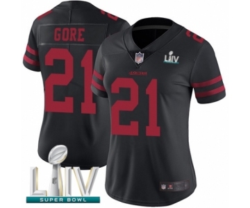 Women's San Francisco 49ers #21 Frank Gore Black Vapor Untouchable Limited Player Super Bowl LIV Bound Football Jersey