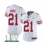 Women's San Francisco 49ers #21 Frank Gore White Vapor Untouchable Limited Player Super Bowl LIV Bound Football Jersey