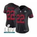 Women's San Francisco 49ers #22 Matt Breida Black Vapor Untouchable Limited Player Super Bowl LIV Bound Football Jersey