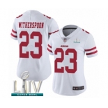 Women's San Francisco 49ers #23 Ahkello Witherspoon White Vapor Untouchable Limited Player Super Bowl LIV Bound Football Jersey