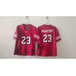 Women's San Francisco 49ers #23 Christian McCaffrey Red Alternate Football Stitched Jersey