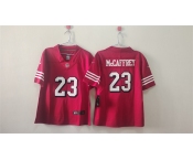 Women's San Francisco 49ers #23 Christian McCaffrey Red Alternate Football Stitched Jersey