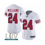 Women's San Francisco 49ers #24 K'Waun Williams Limited White Rush Vapor Untouchable Super Bowl LIV Bound Football Jersey