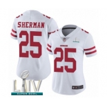 Women's San Francisco 49ers #25 Richard Sherman White Vapor Untouchable Limited Player Super Bowl LIV Bound Football Jersey