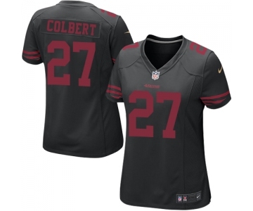 Women's San Francisco 49ers #27 Adrian Colbert Game Black Football Jersey