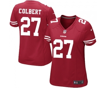 Women's San Francisco 49ers #27 Adrian Colbert Game Red Team Color Football Jersey