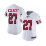 Women's San Francisco 49ers #27 Adrian Colbert Limited White Rush Vapor Untouchable Football Jersey