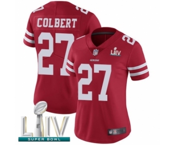 Women's San Francisco 49ers #27 Adrian Colbert Red Team Color Vapor Untouchable Limited Player Super Bowl LIV Bound Football Jersey