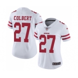 Women's San Francisco 49ers #27 Adrian Colbert White Vapor Untouchable Limited Player Football Jersey