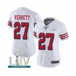 Women's San Francisco 49ers #27 Jason Verrett Limited White Rush Vapor Untouchable Super Bowl LIV Bound Football Jersey