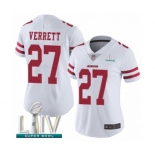 Women's San Francisco 49ers #27 Jason Verrett White Vapor Untouchable Limited Player Super Bowl LIV Bound Football Jersey