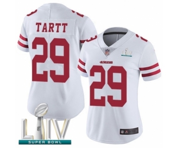 Women's San Francisco 49ers #29 Jaquiski Tartt White Vapor Untouchable Limited Player Super Bowl LIV Bound Football Jersey