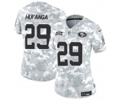 Women's San Francisco 49ers #29 Talanoa Hufanga 2024 F.U.S.E Arctic Camo Salute To Service Limited Stitched Jersey