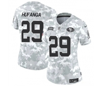 Women's San Francisco 49ers #29 Talanoa Hufanga 2024 F.U.S.E Arctic Camo Salute To Service Limited Stitched Jersey