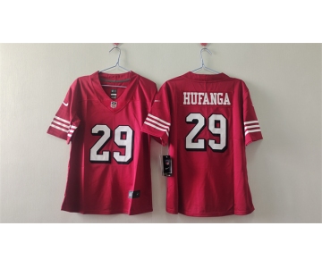 Women's San Francisco 49ers #29 Talanoa Hufanga Red Alternate Vapor Football Stitched Jersey