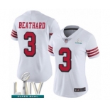 Women's San Francisco 49ers #3 C. J. Beathard Limited White Rush Vapor Untouchable Super Bowl LIV Bound Football Jersey