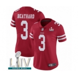 Women's San Francisco 49ers #3 C. J. Beathard Red Team Color Vapor Untouchable Limited Player Super Bowl LIV Bound Football Jersey