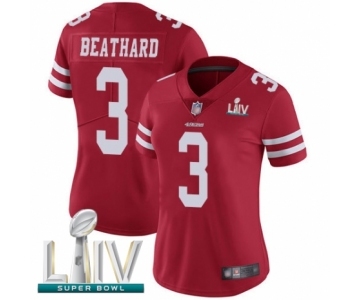 Women's San Francisco 49ers #3 C. J. Beathard Red Team Color Vapor Untouchable Limited Player Super Bowl LIV Bound Football Jersey