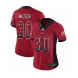 Women's San Francisco 49ers #30 Jeff Wilson Limited Red Rush Drift Fashion Football Jersey