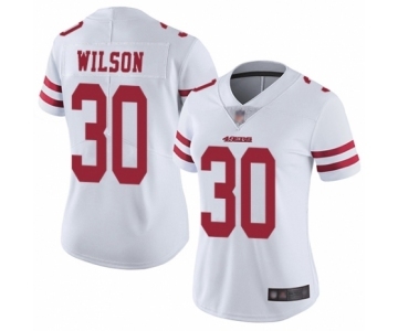 Women's San Francisco 49ers #30 Jeff Wilson White Vapor Untouchable Limited Player Football Jersey