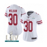 Women's San Francisco 49ers #30 Jeff Wilson White Vapor Untouchable Limited Player Super Bowl LIV Bound Football Jersey