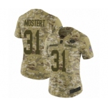 Women's San Francisco 49ers #31 Raheem Mostert Limited Camo 2018 Salute to Service Football Jersey