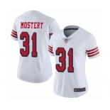 Women's San Francisco 49ers #31 Raheem Mostert Limited White Rush Vapor Untouchable Football Jersey