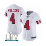 Women's San Francisco 49ers #4 Nick Mullens Limited White Rush Vapor Untouchable Super Bowl LIV Bound Football Jersey