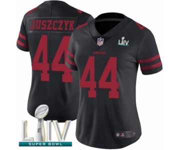 Women's San Francisco 49ers #44 Kyle Juszczyk Black Vapor Untouchable Limited Player Super Bowl LIV Bound Football Jersey