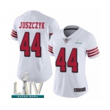 Women's San Francisco 49ers #44 Kyle Juszczyk Limited White Rush Vapor Untouchable Super Bowl LIV Bound Football Jersey