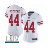 Women's San Francisco 49ers #44 Kyle Juszczyk White Vapor Untouchable Limited Player Super Bowl LIV Bound Football Jersey