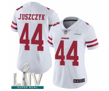 Women's San Francisco 49ers #44 Kyle Juszczyk White Vapor Untouchable Limited Player Super Bowl LIV Bound Football Jersey