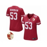 Women's San Francisco 49ers #53 NaVorro Bowman Nike Scarlet 70th Anniversary Patch Game Jersey