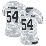 Women's San Francisco 49ers #54 Fred Warner 2024 F.U.S.E Arctic Camo Salute To Service Limited Stitched Jersey