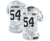 Women's San Francisco 49ers #54 Fred Warner 2024 F.U.S.E Arctic Camo Salute To Service Limited Stitched Jersey