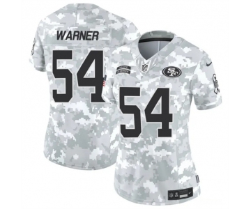 Women's San Francisco 49ers #54 Fred Warner 2024 F.U.S.E Arctic Camo Salute To Service Limited Stitched Jersey